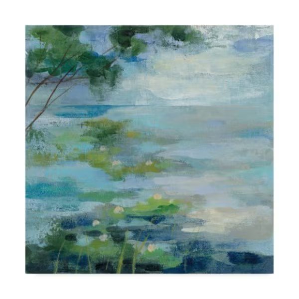 Silvia Vassileva 'Lily Pond 1' Canvas Art, 24x24, Trademark Fine Art, Mfr#: WAP06777-C2424GG